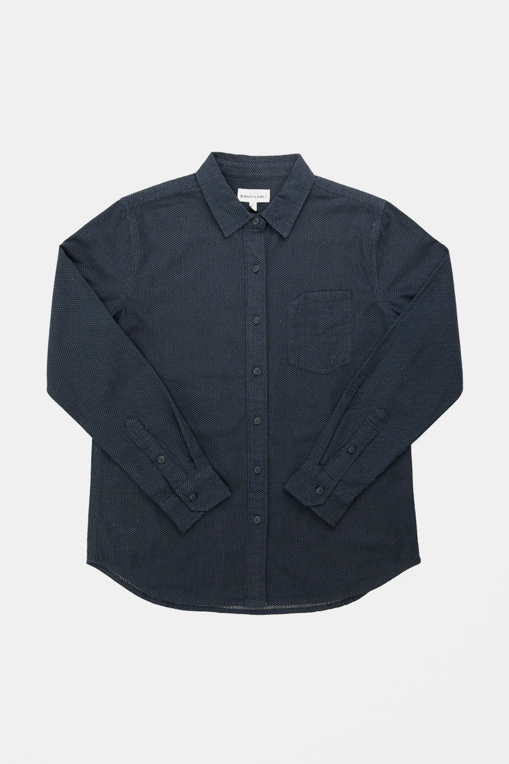 Gene Utility Shirt / Navy Dobby