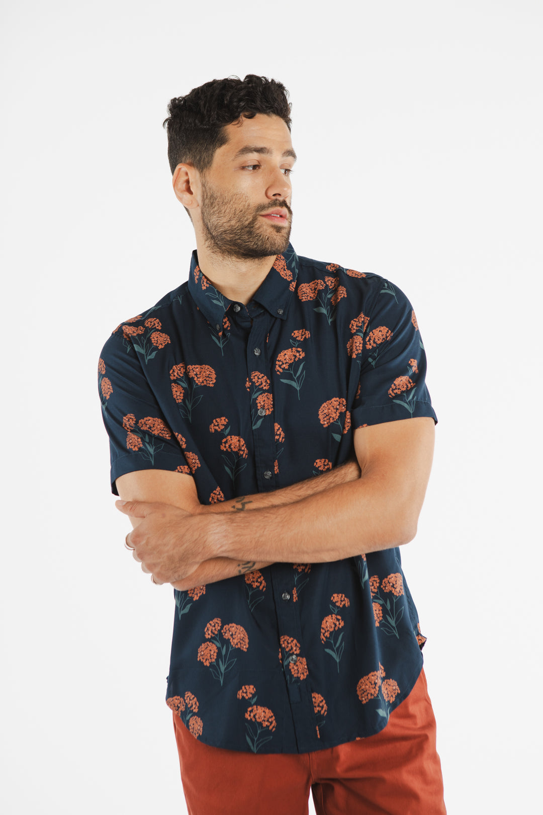 Grant Shirt / Syriaca Print – Bridge & Burn