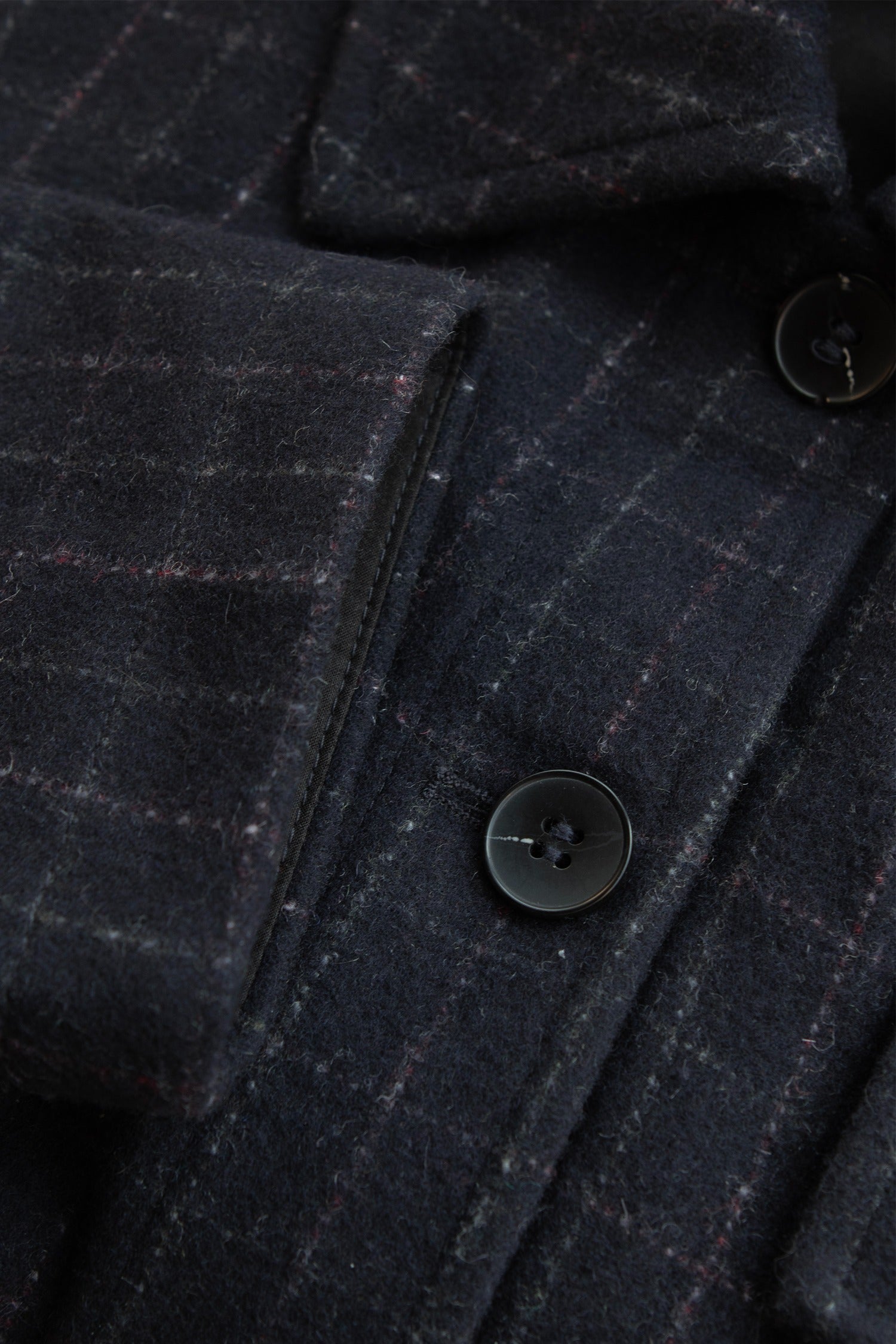 Warren Coat / Navy Windowpane