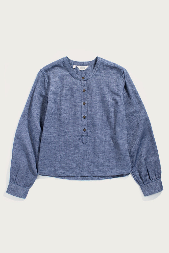 Yarra Pullover / Indigo Herringbone