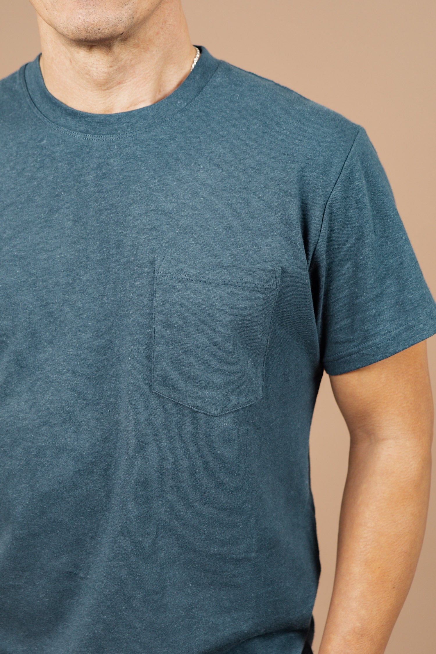 Organic Hemp Pocket Tee / Storm Blue