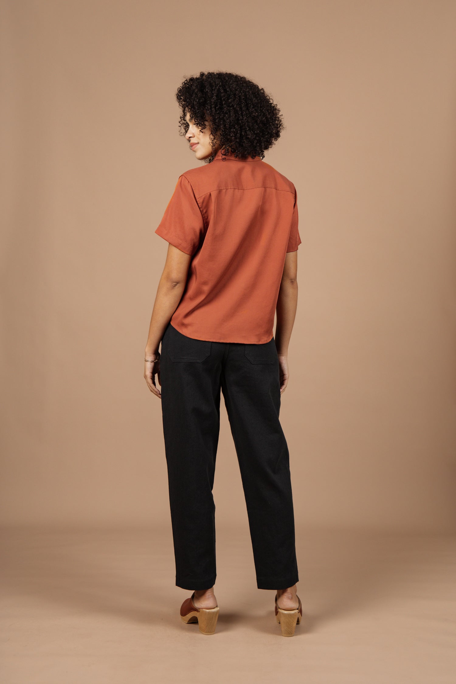 Greer Cropped Shirt / Copper