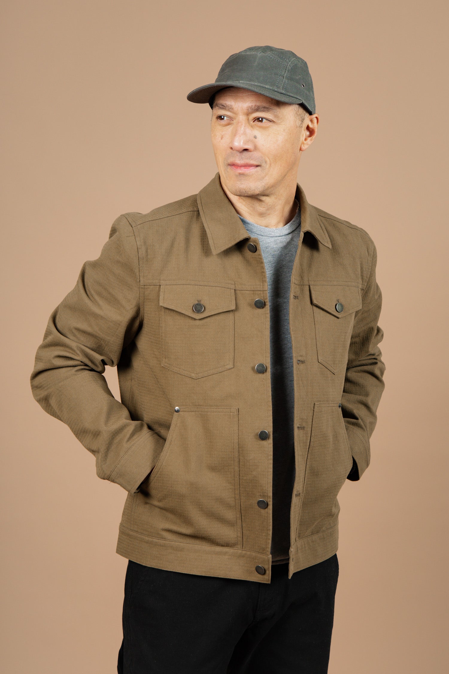 Burl Trucker Jacket / Warm Olive