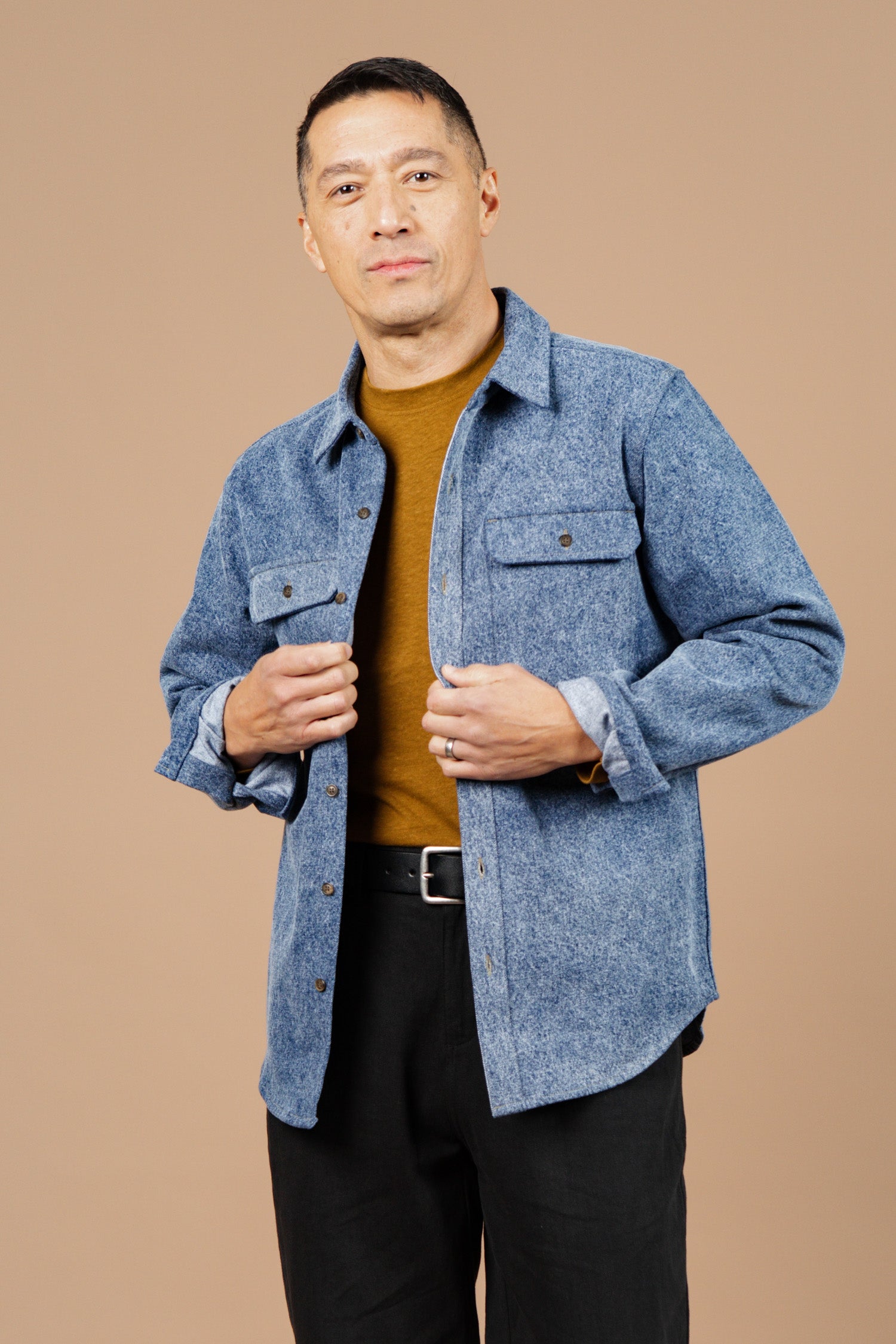 Eugene Utility Shirt / Stonewashed Denim