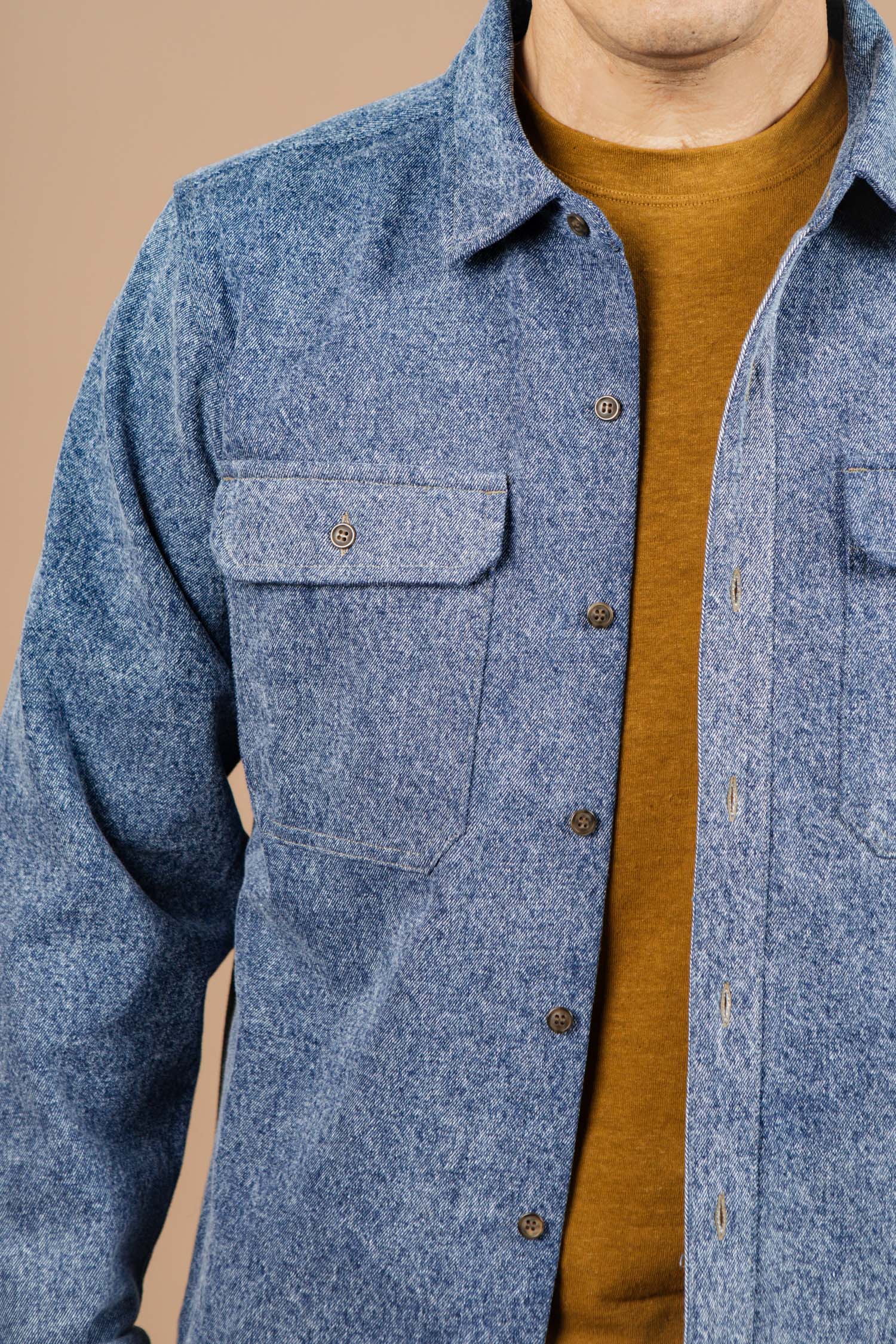 Eugene Utility Shirt / Stonewashed Denim