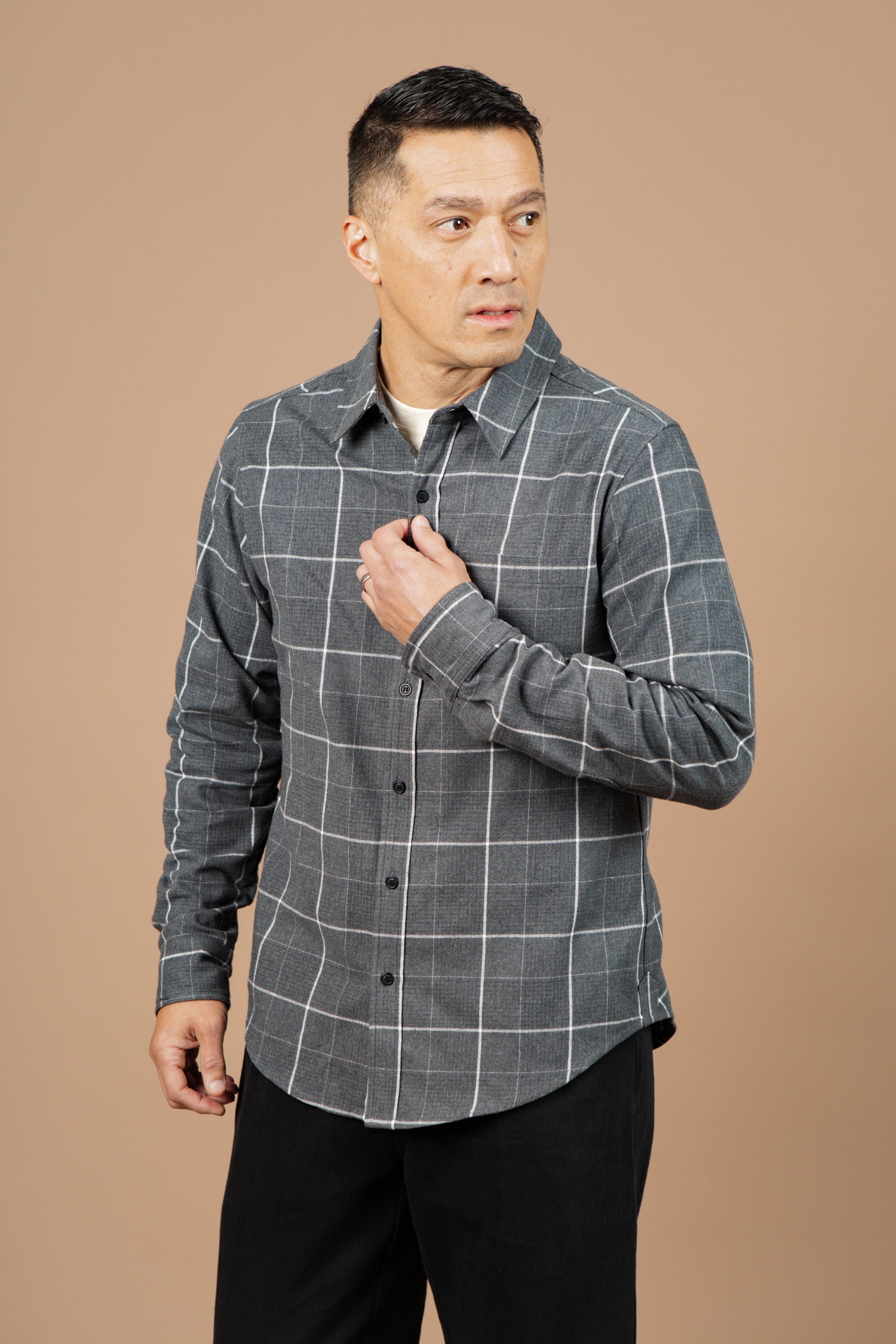 Larson Shirt / Shadow Twill Windowpane