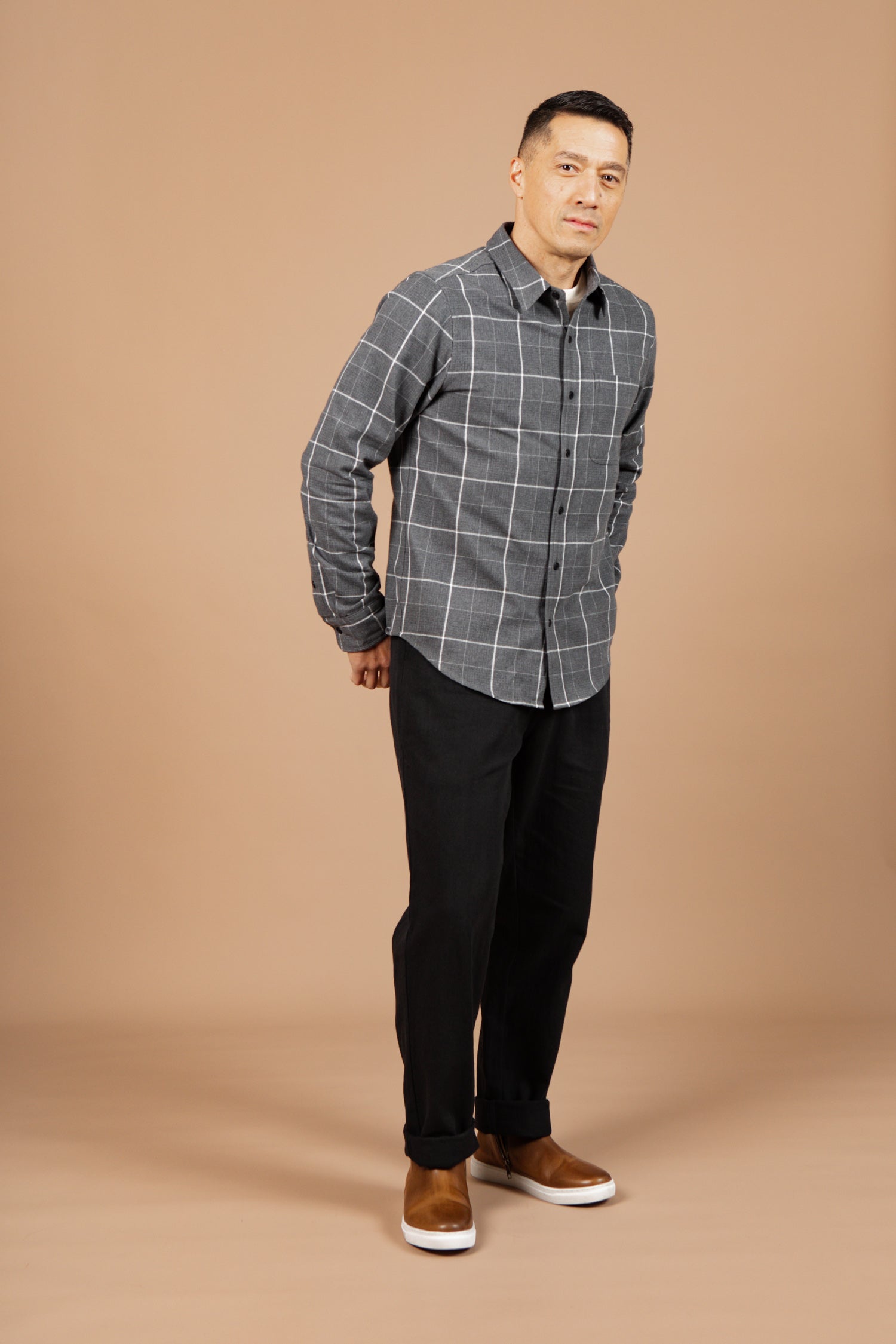 Larson Shirt / Shadow Twill Windowpane