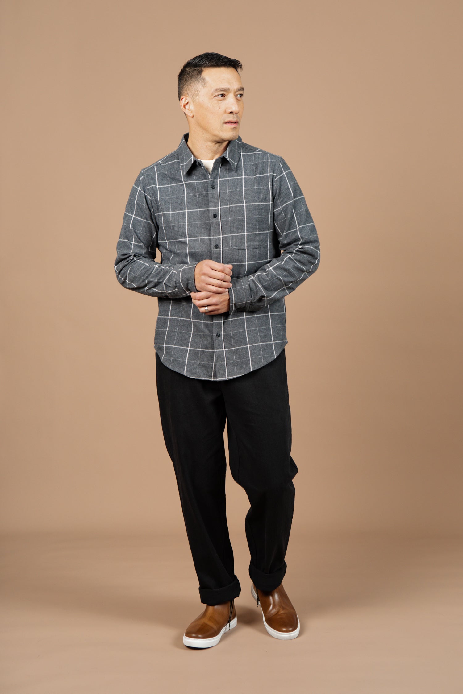 Larson Shirt / Shadow Twill Windowpane