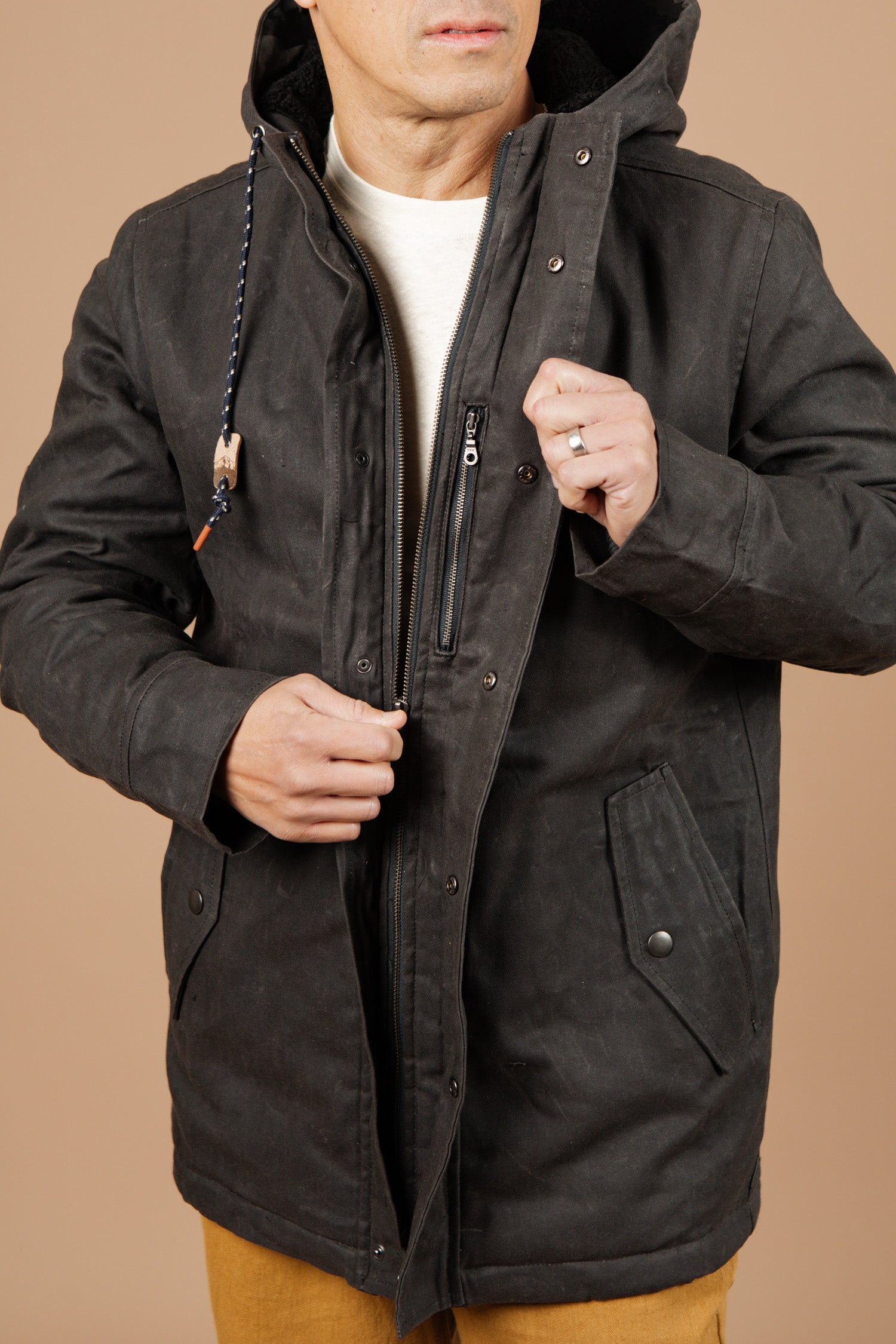 Sitka Parka / Charcoal Waxed Canvas