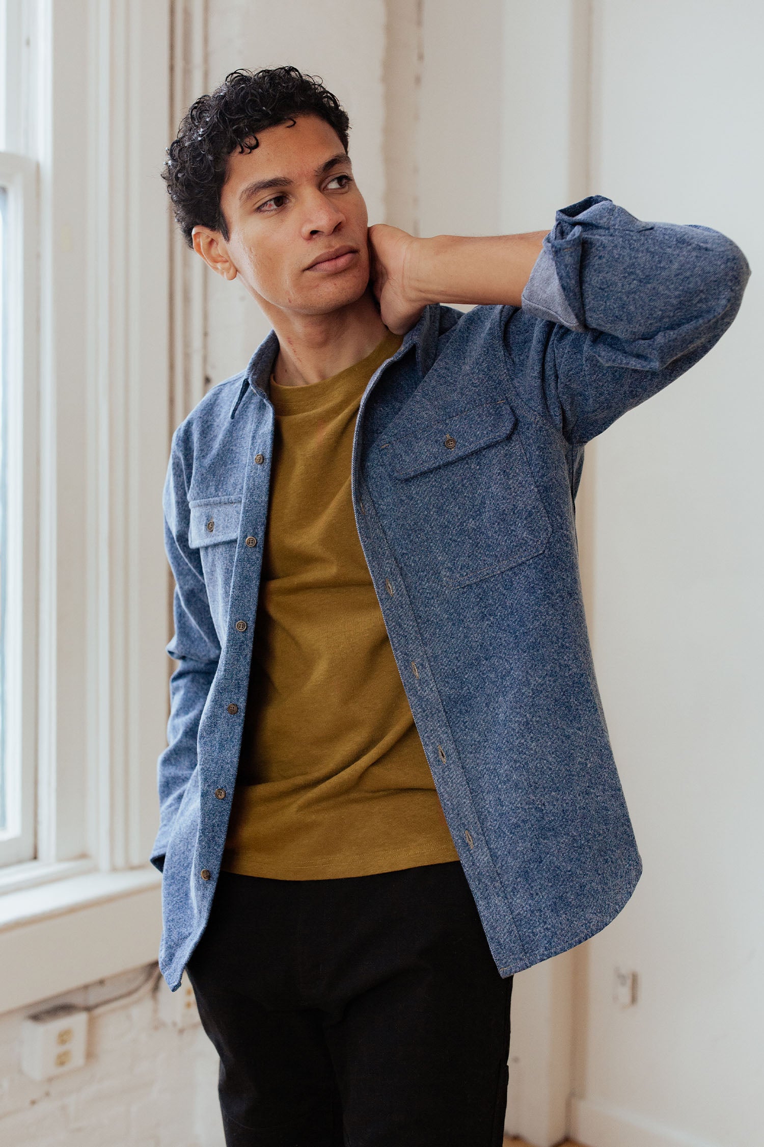 Eugene Utility Shirt / Stonewashed Denim