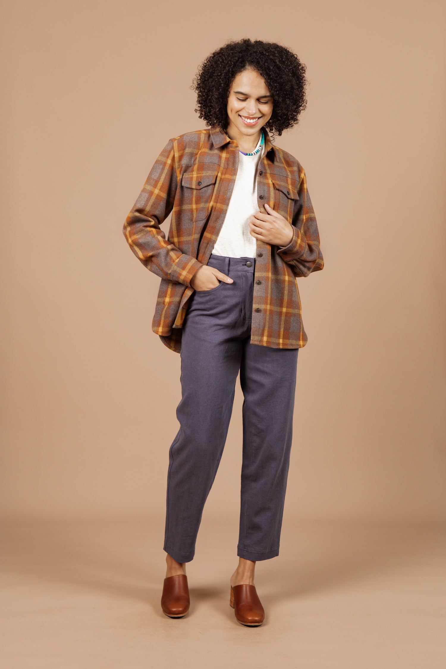 Harlow Shirt Jacket / Sunrise Plaid