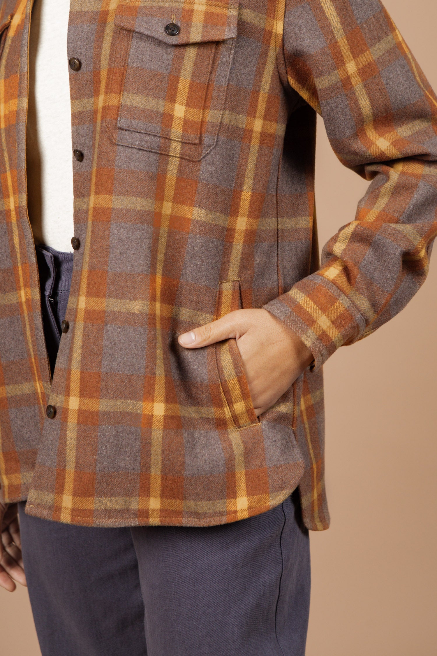 Harlow Shirt Jacket / Sunrise Plaid