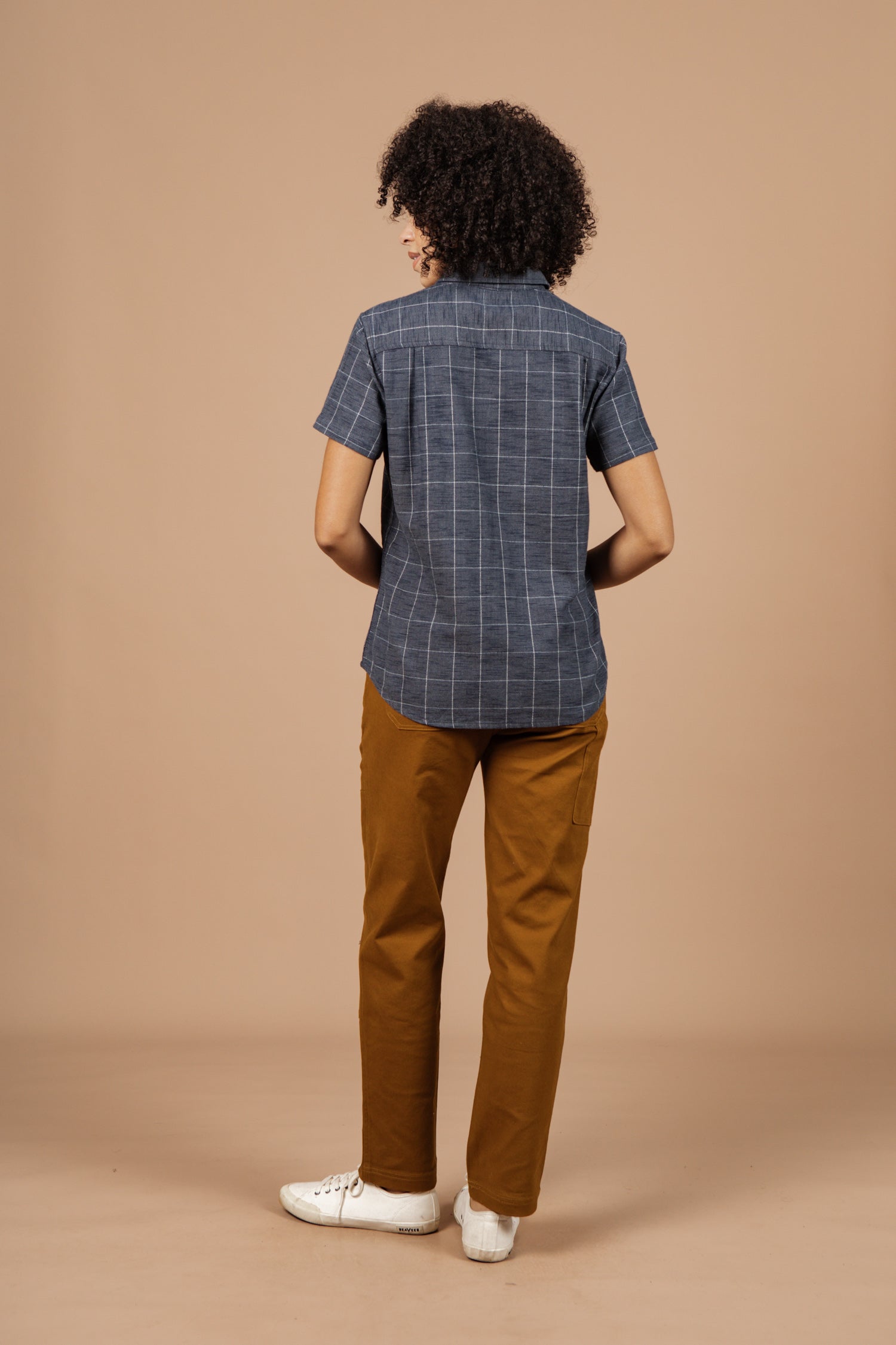 Lana Shirt / Slate Textured Windowpane