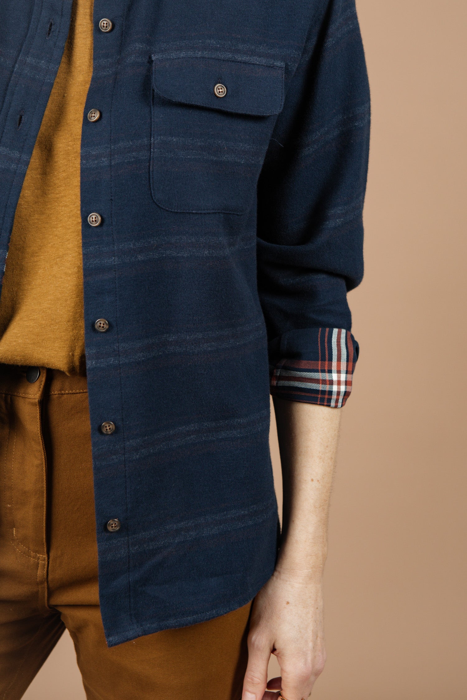 Lenon Shirt / Navy Blanket Stripe