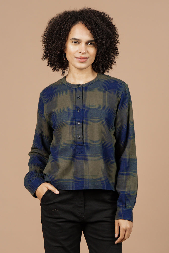 Yarra Pullover / Pacific Ombre Plaid