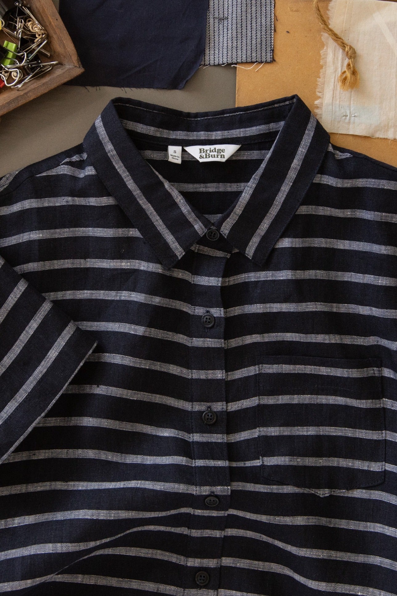 Lana Shirt / Navy Stripe