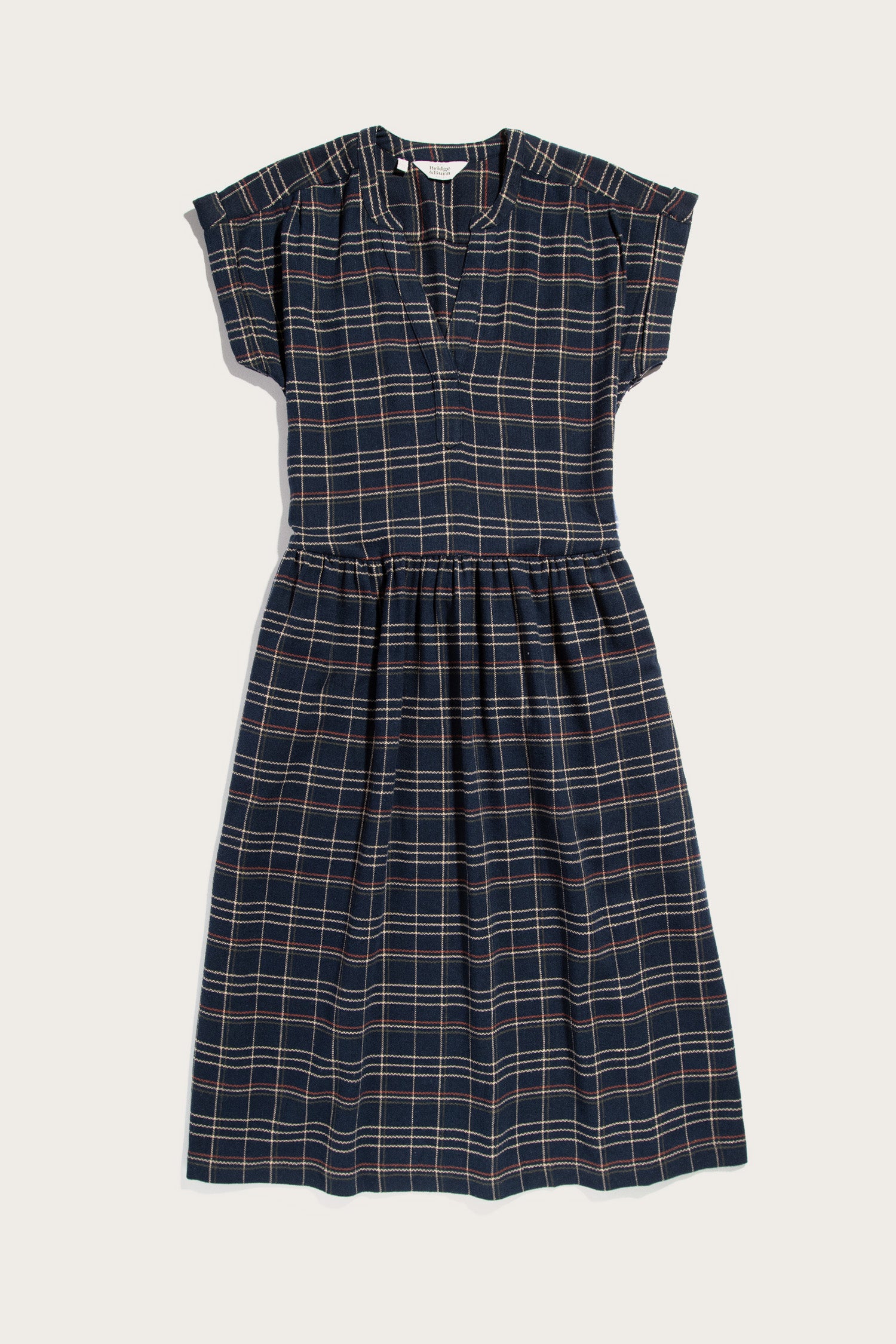 Ira Dress / Dusk Herringbone Plaid