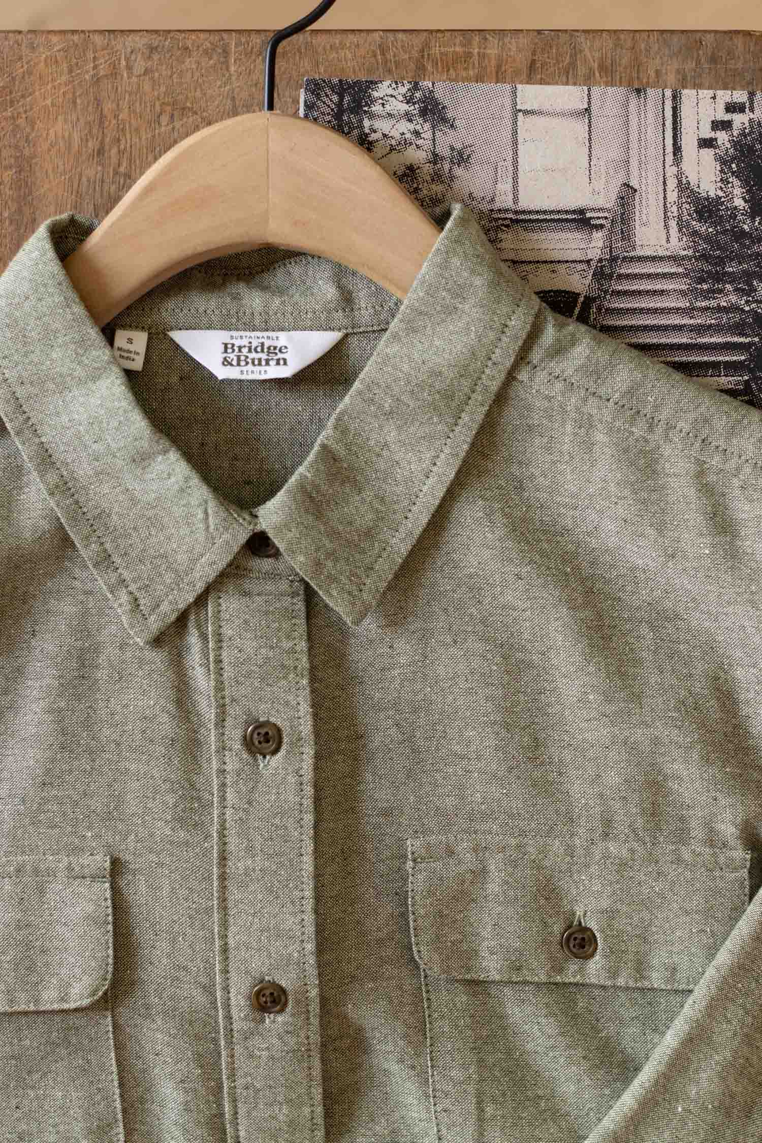 Lenon Shirt / Sage Chambray