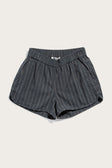 Luca Track Short / Charcoal Stripe