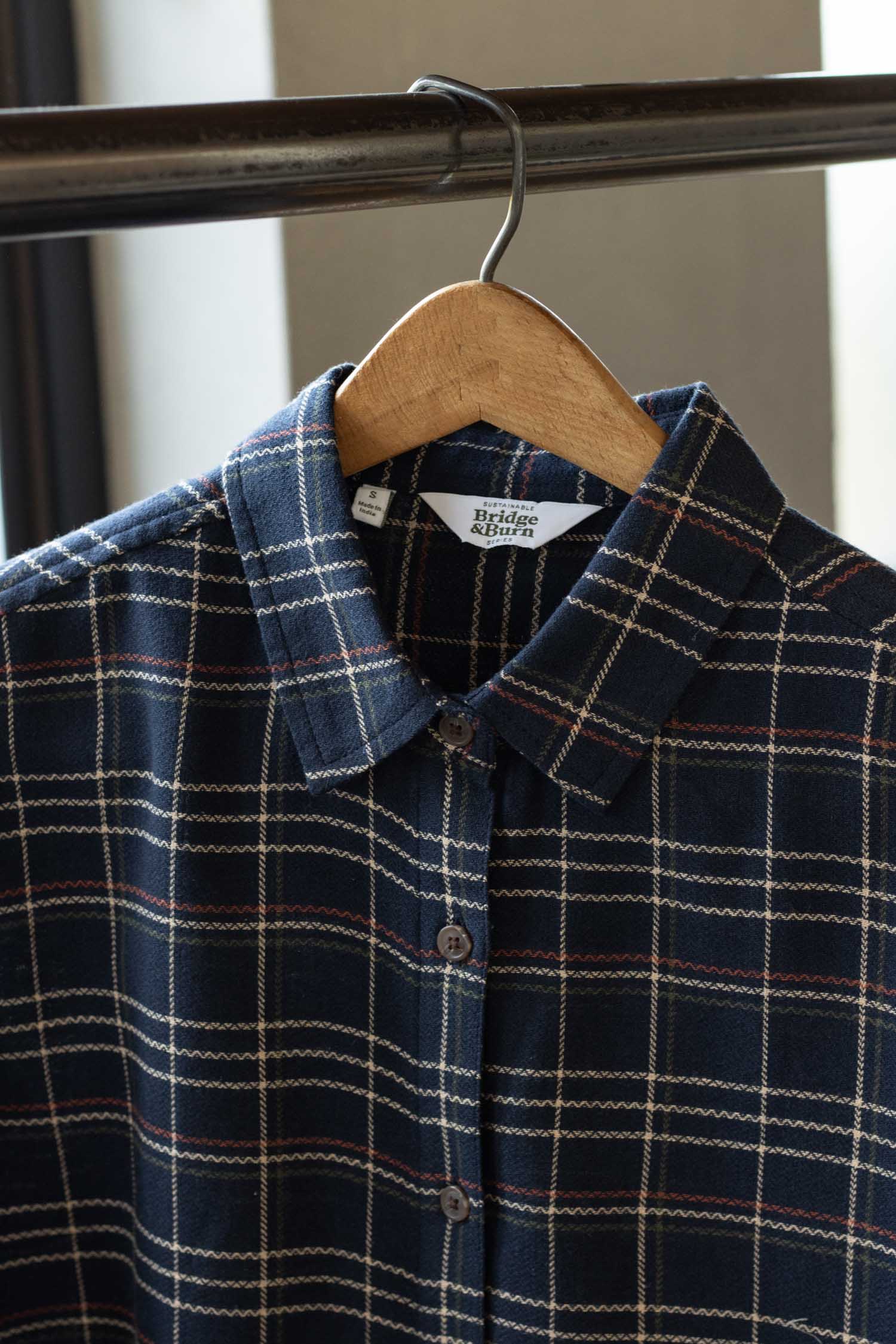 Olivia Slim Shirt / Dusk Herringbone Plaid