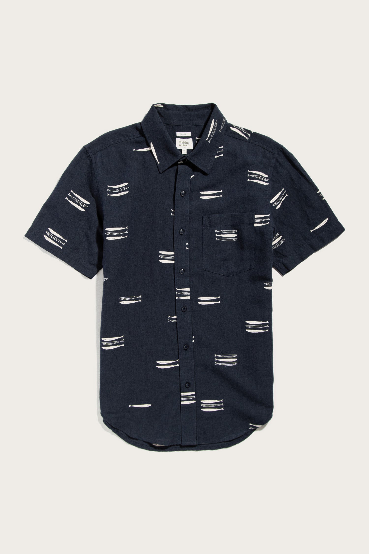 Harbor Slim Shirt / Navy Pacific Herring