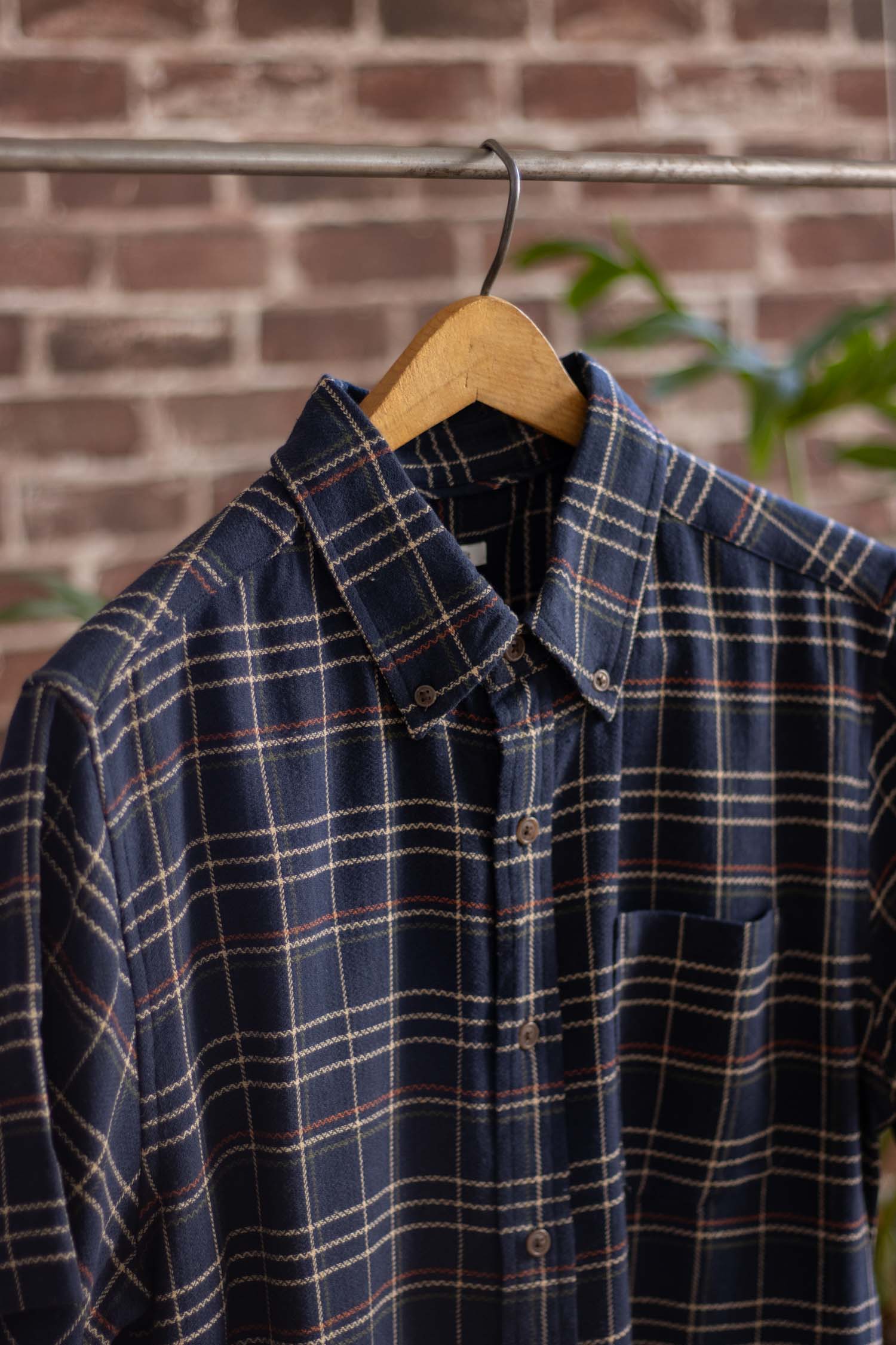 Jordan Slim Shirt / Dusk Herringbone Plaid