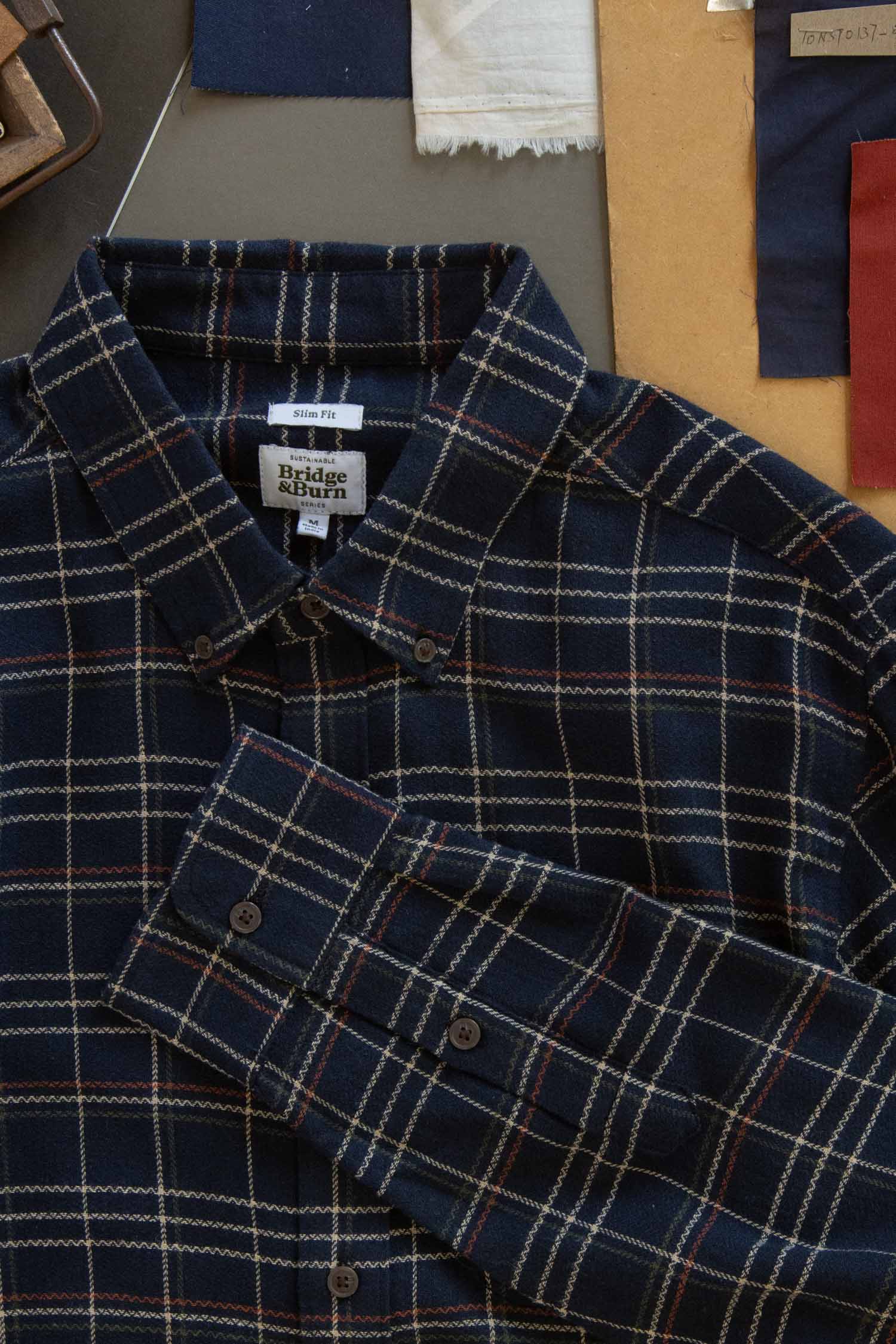 Sutton Slim Shirt / Dusk Herringbone Plaid