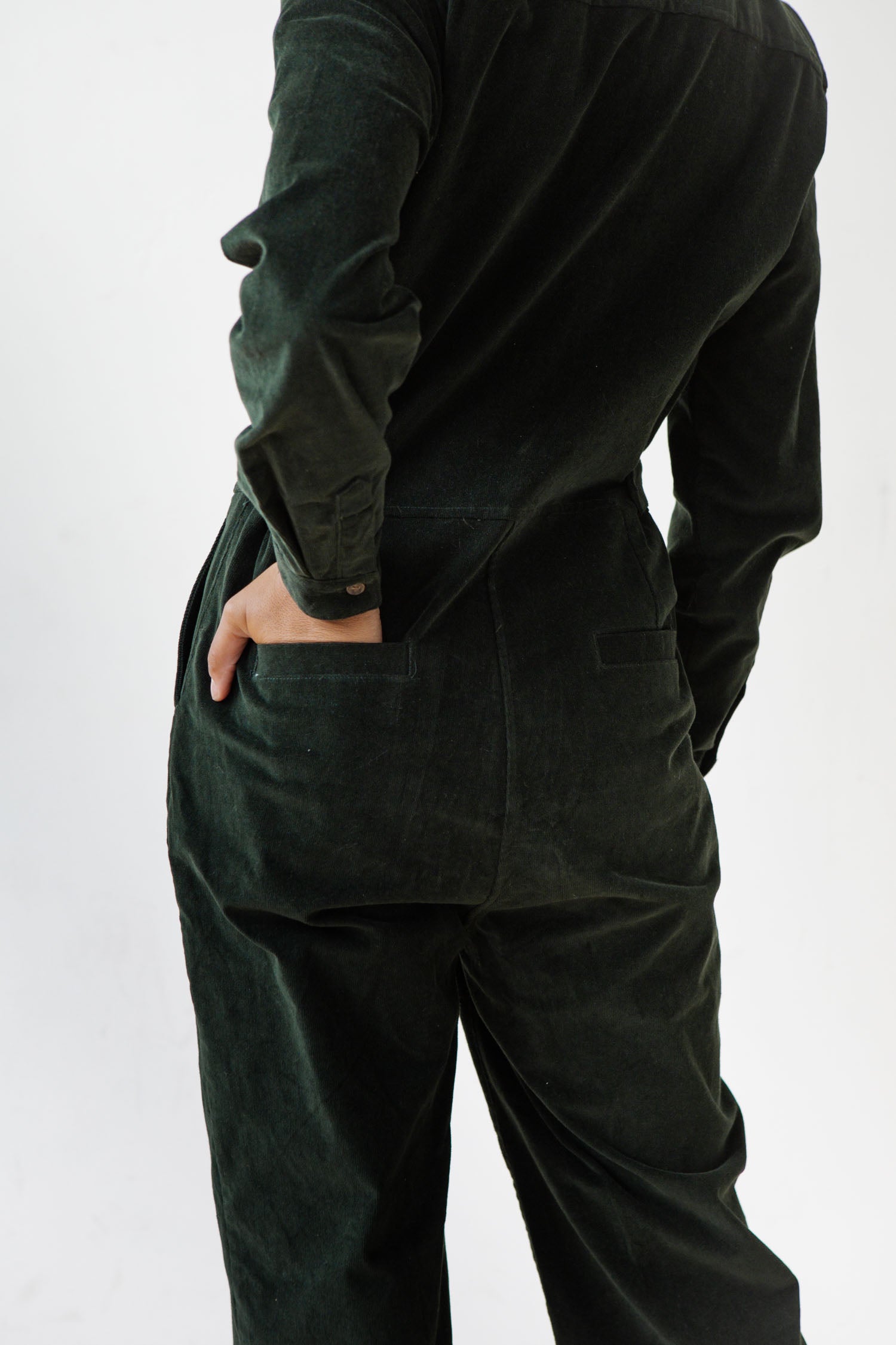 Faye Jumpsuit / Deep Pine Pinwale