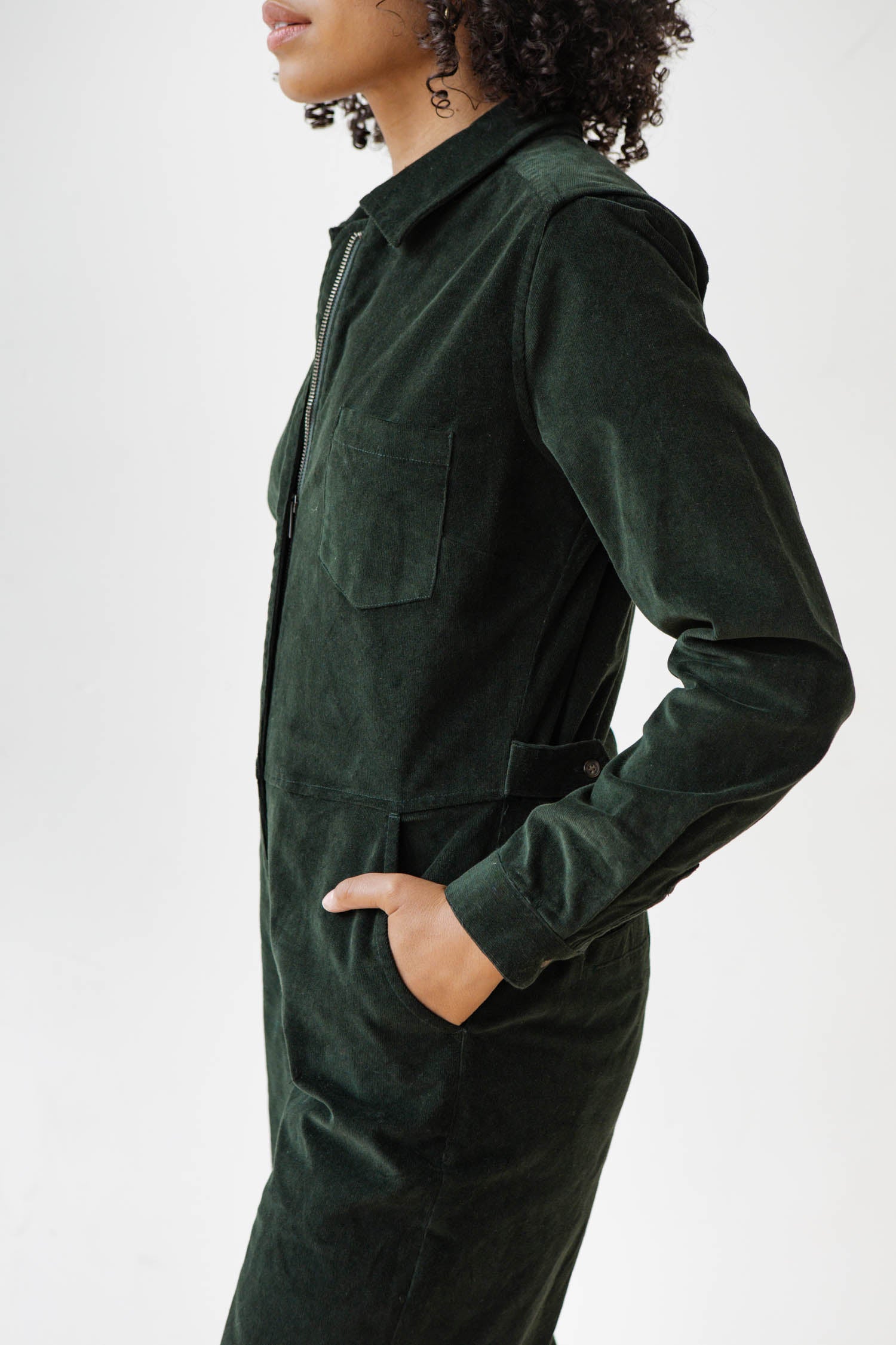 Faye Jumpsuit / Deep Pine Pinwale