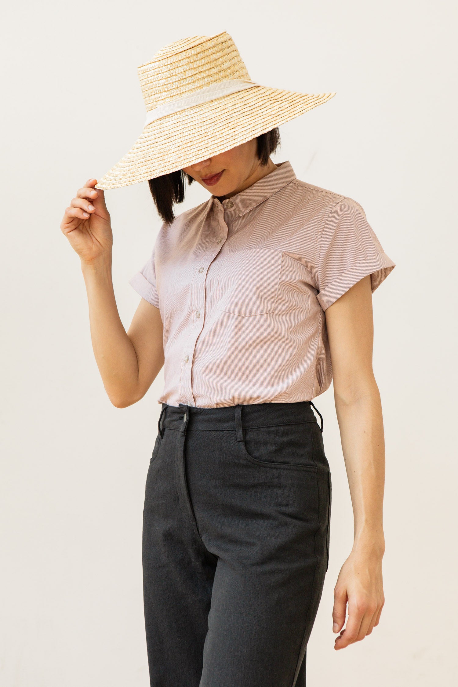 Bea Shirt / Tan Ministripe