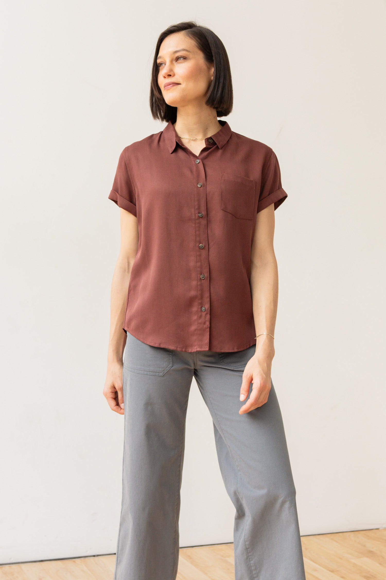 Bea Shirt / Burgundy