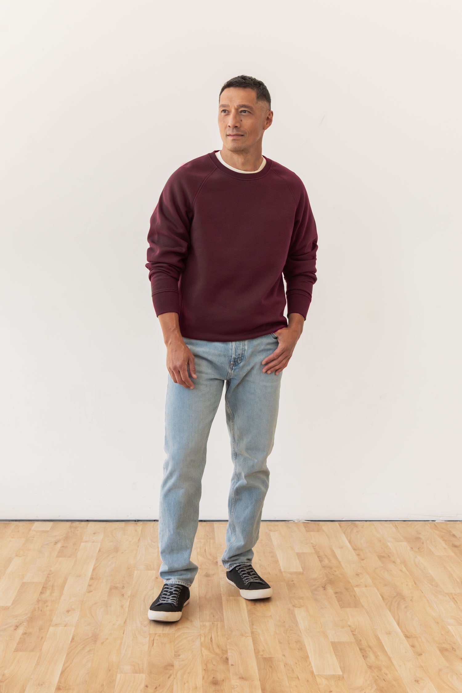 Lincoln Crew Sweatshirt / Burgundy