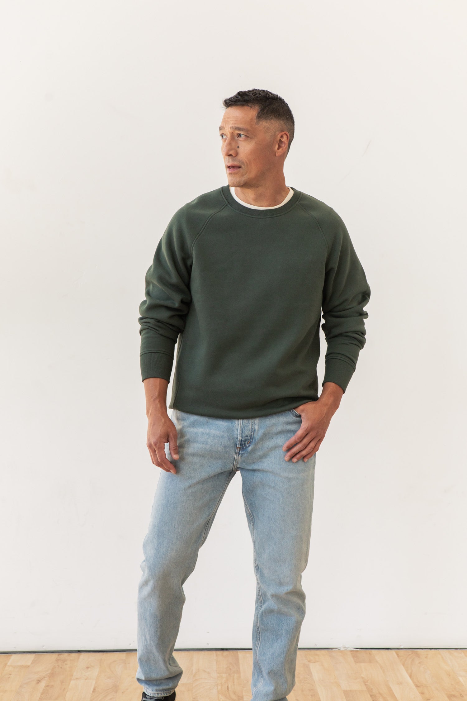 Lincoln Crew Sweatshirt / Forest Night