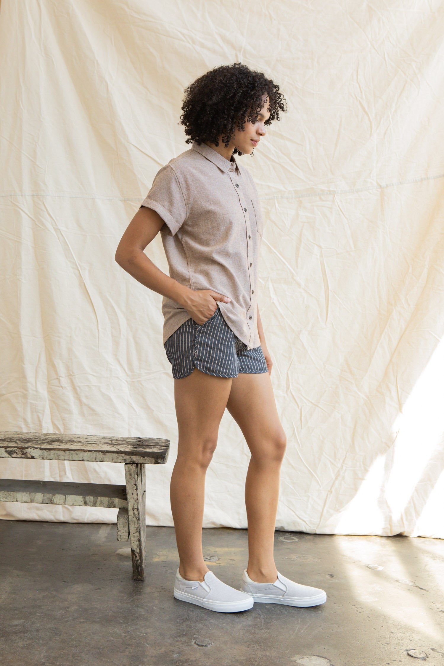 Bea Shirt / Rust Chambray