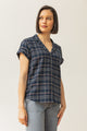 Innes Shirt / Dusk Herringbone Plaid