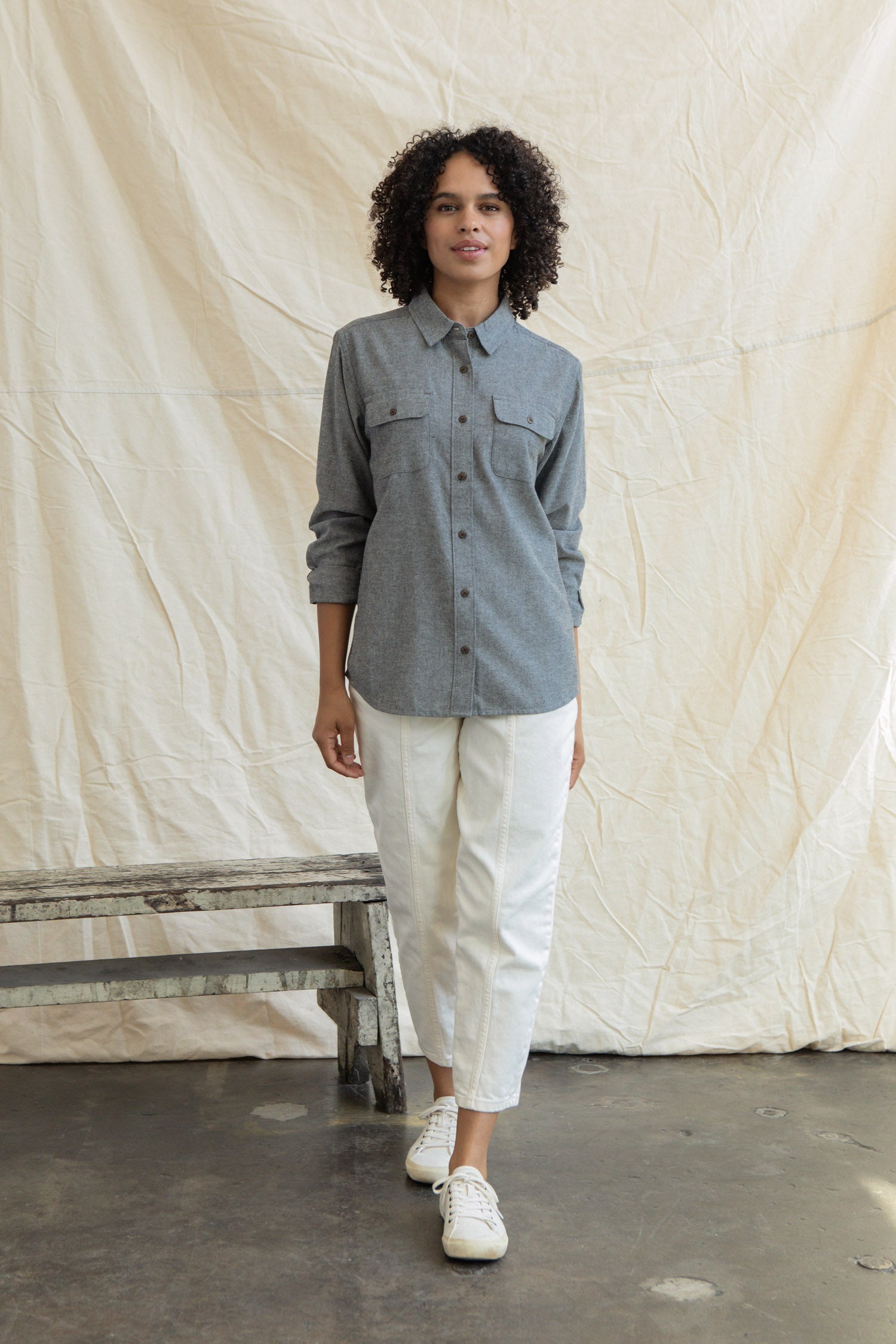 Lenon Shirt / Iron Chambray