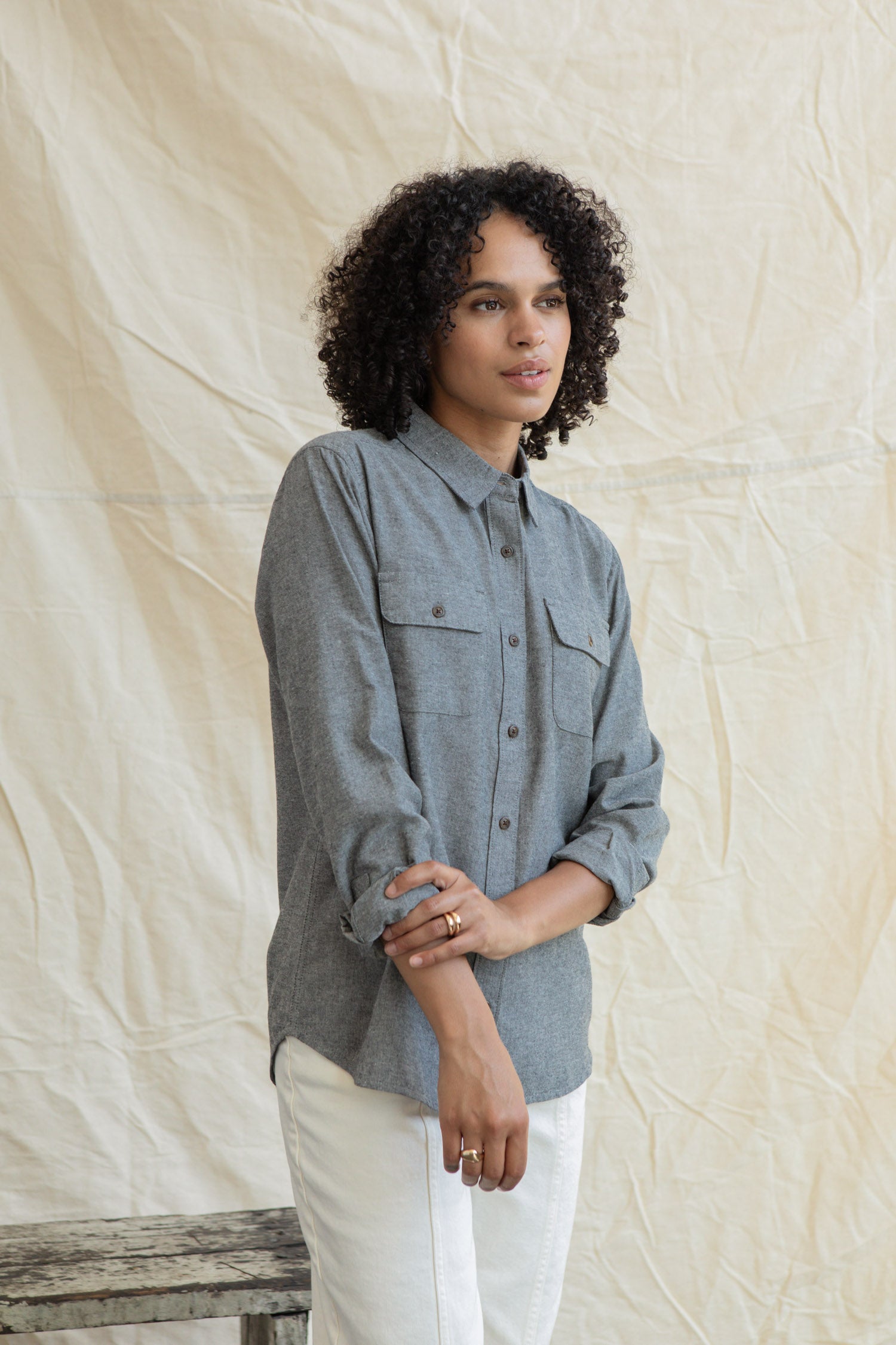 Lenon Shirt / Iron Chambray