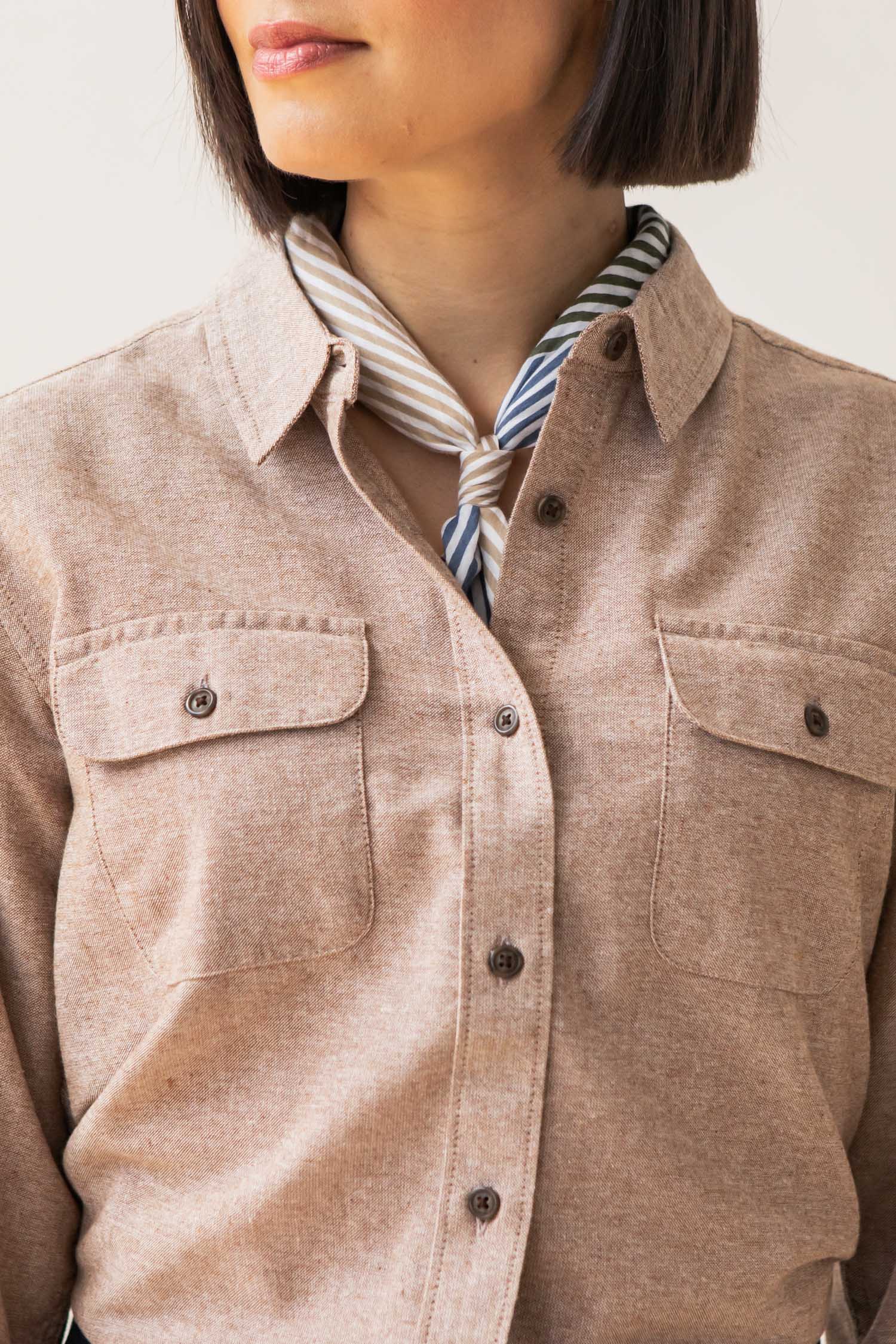 Lenon Shirt / Rust Chambray