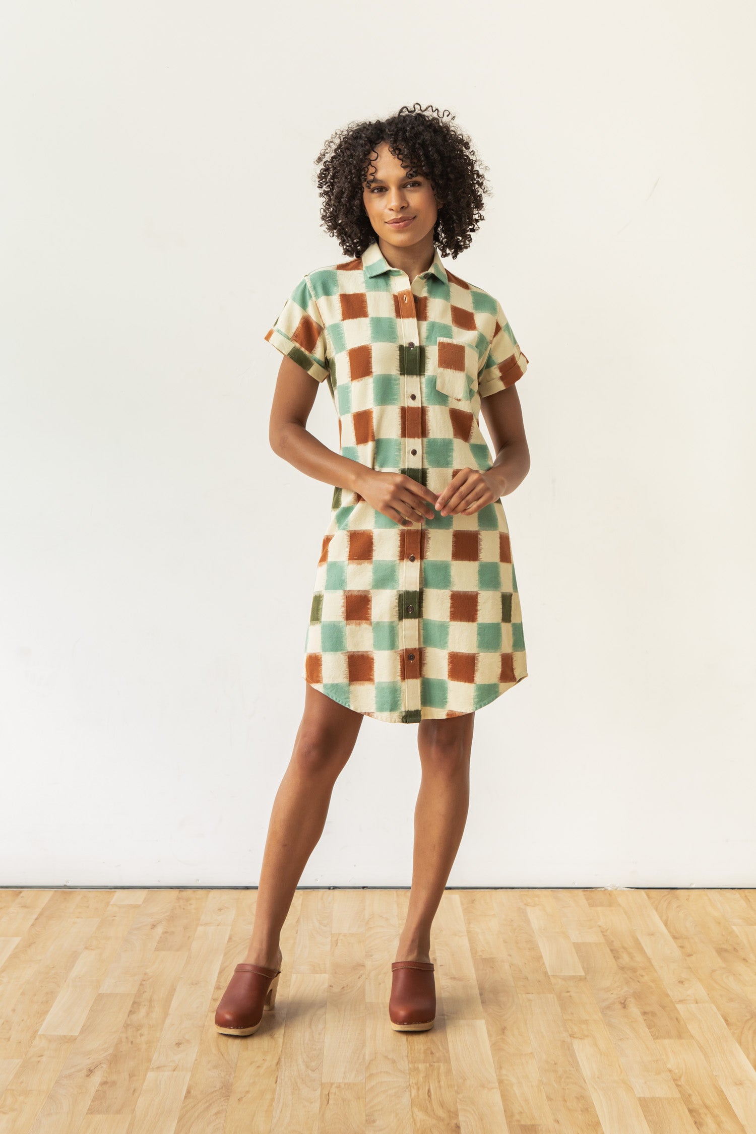 Loren Shirt Dress / Mod Checker