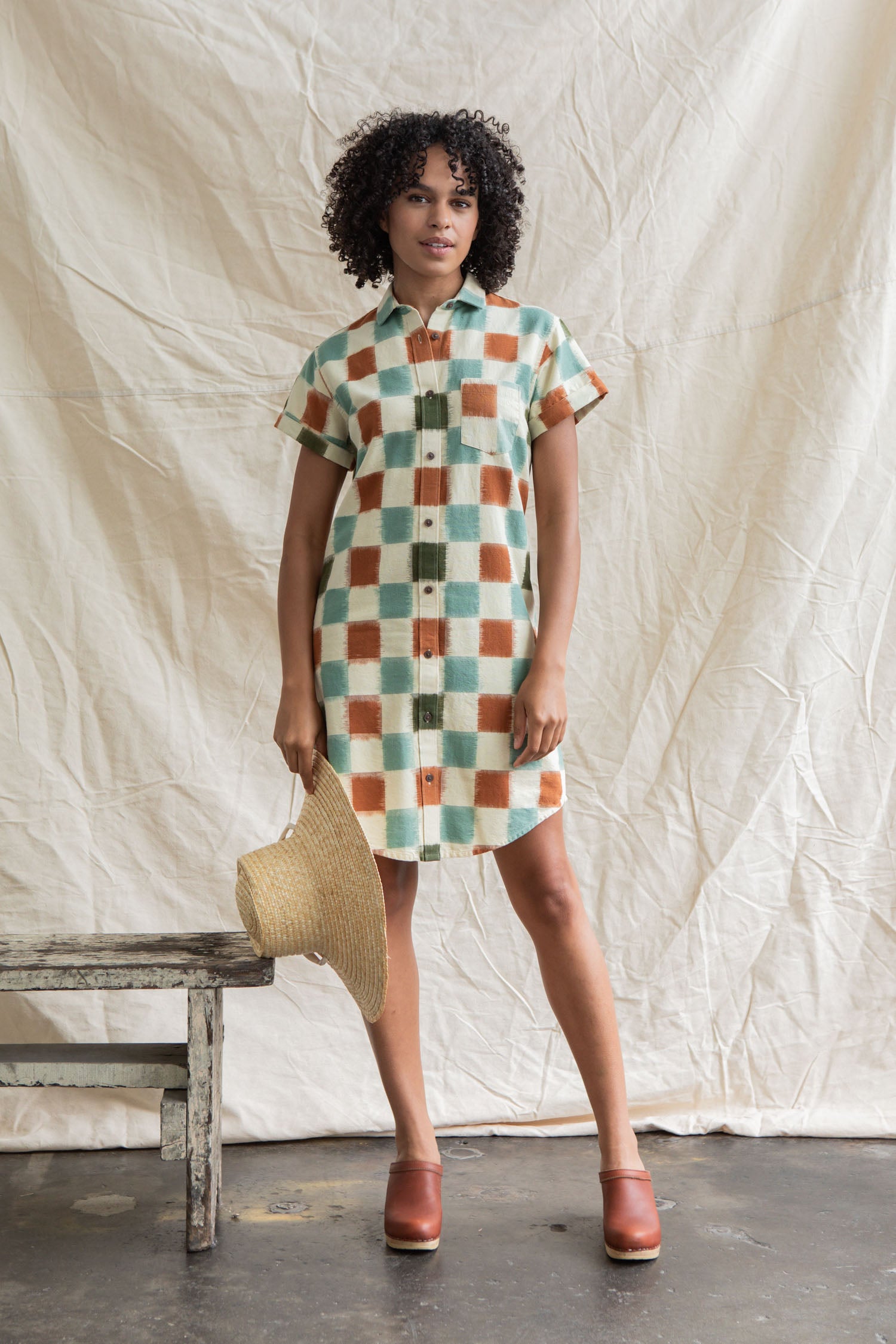 Loren Shirt Dress / Mod Checker