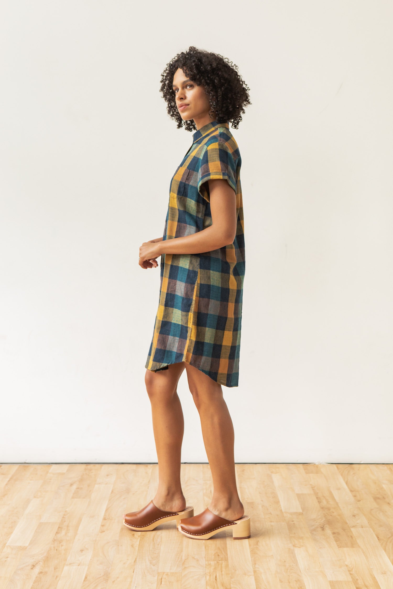 Loren Shirt Dress / Moonbow Plaid