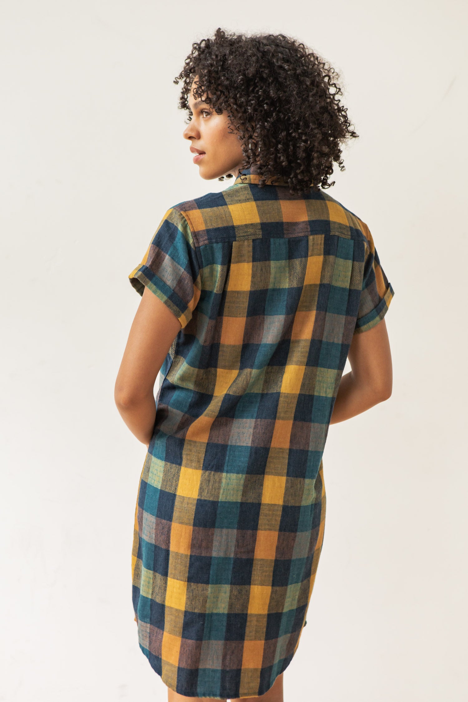 Loren Shirt Dress / Moonbow Plaid