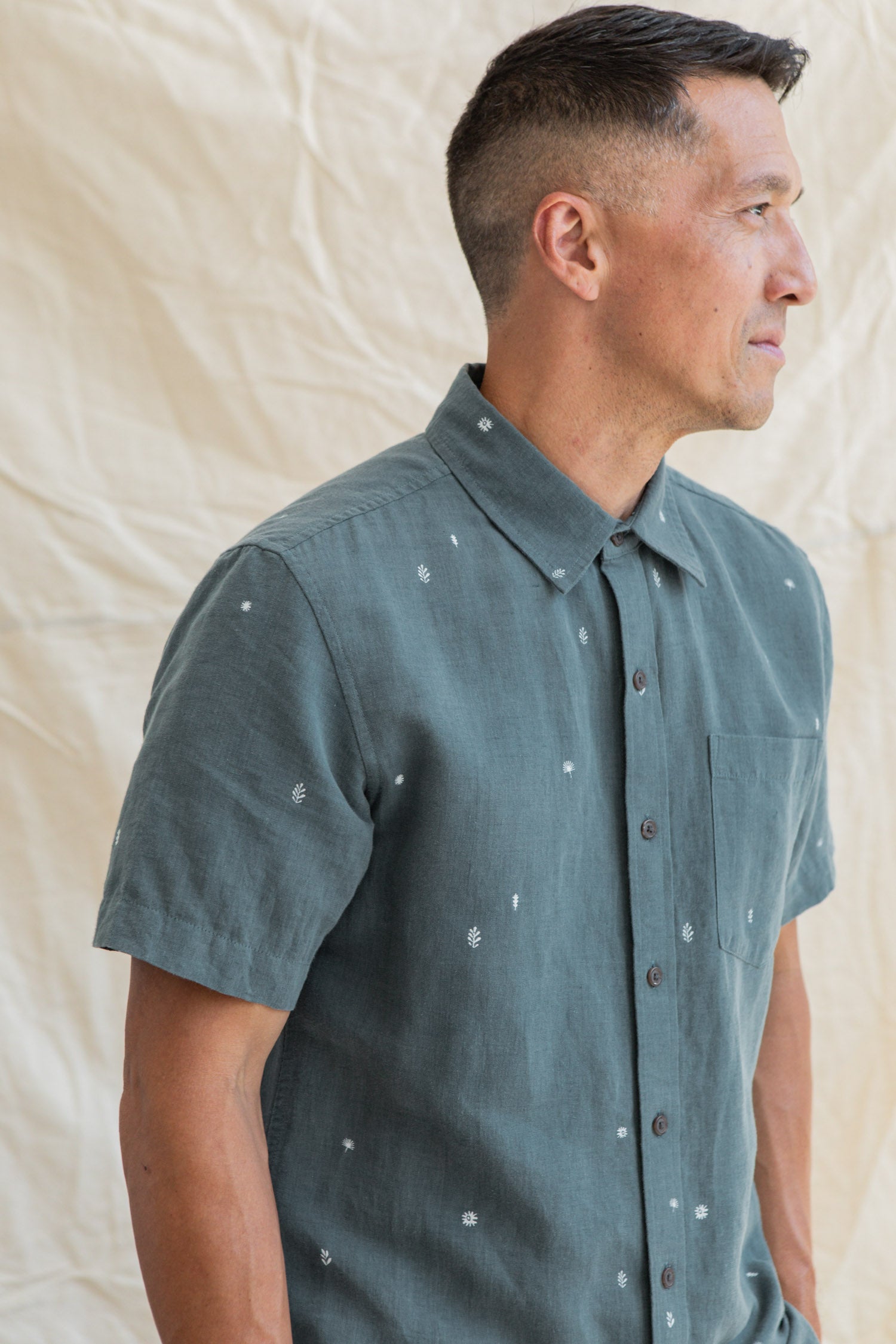 Harbor Slim Shirt / Slate Mini Flora