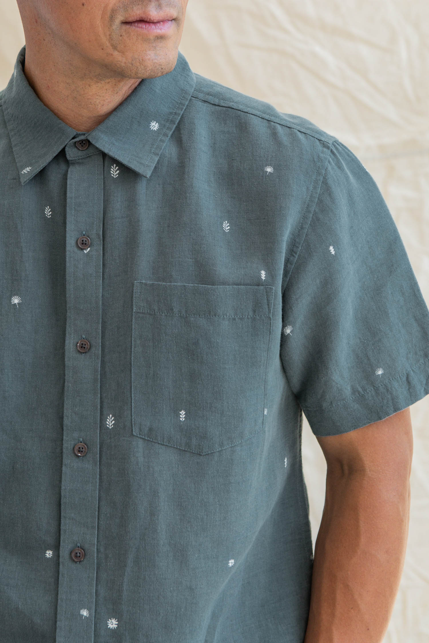 Harbor Slim Shirt / Slate Mini Flora