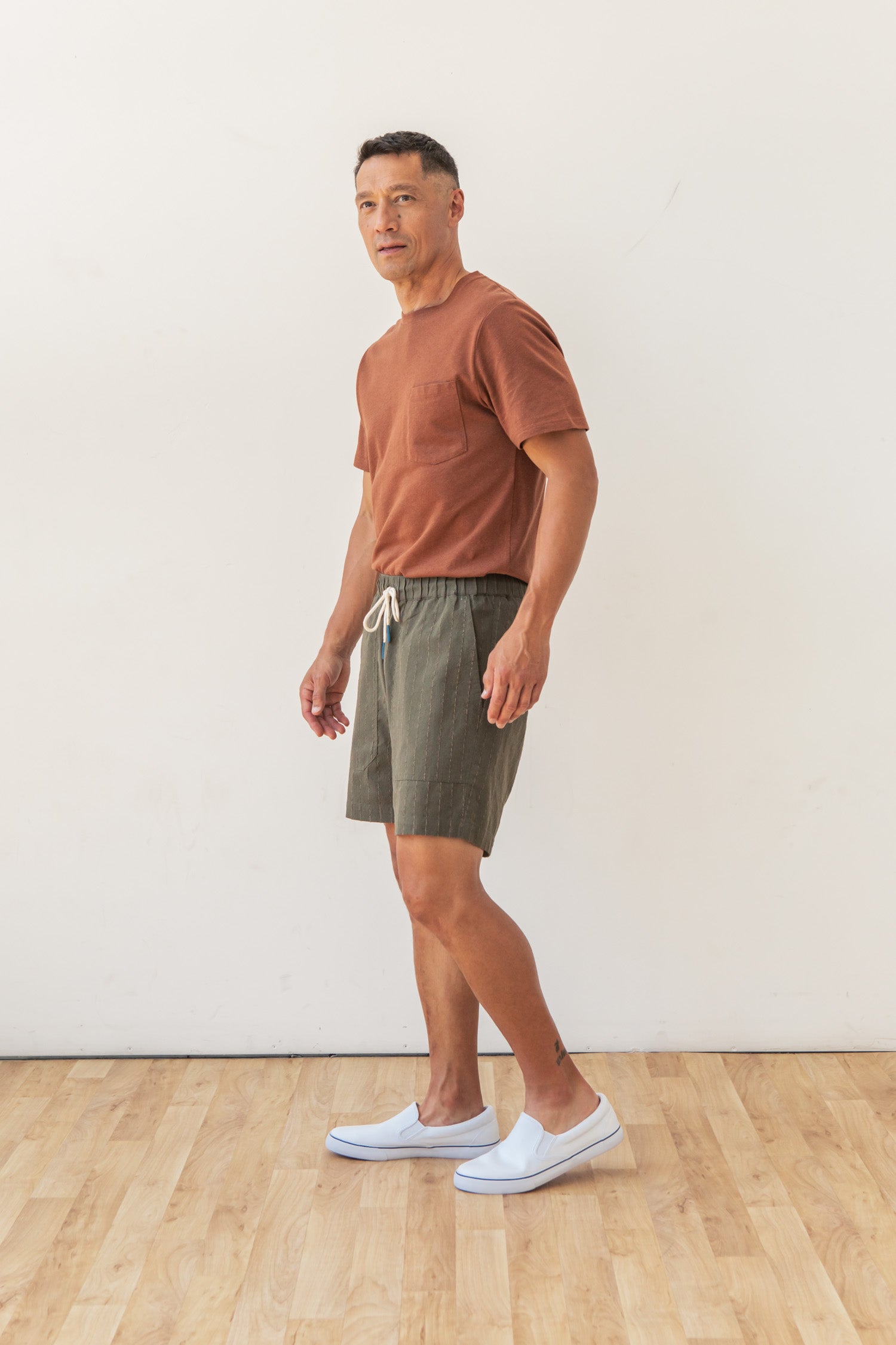 Noah Short / Olive Stripe