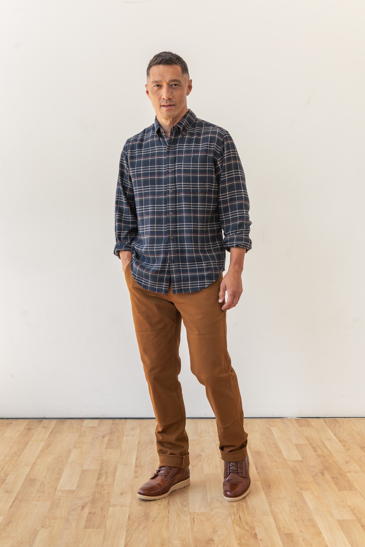 Sutton Slim Shirt / Dusk Herringbone Plaid