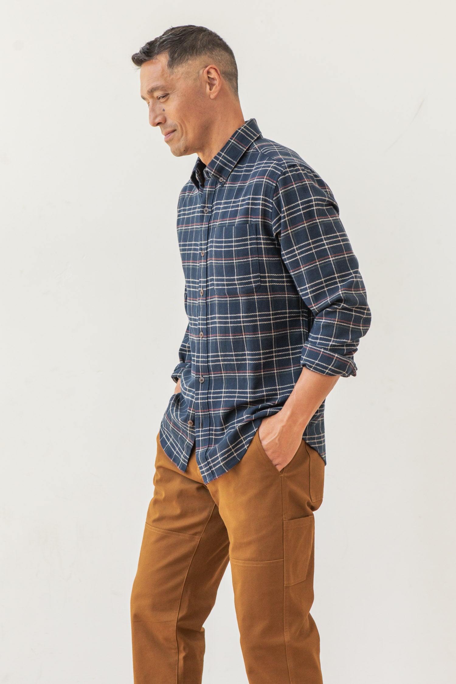 Sutton Slim Shirt / Dusk Herringbone Plaid