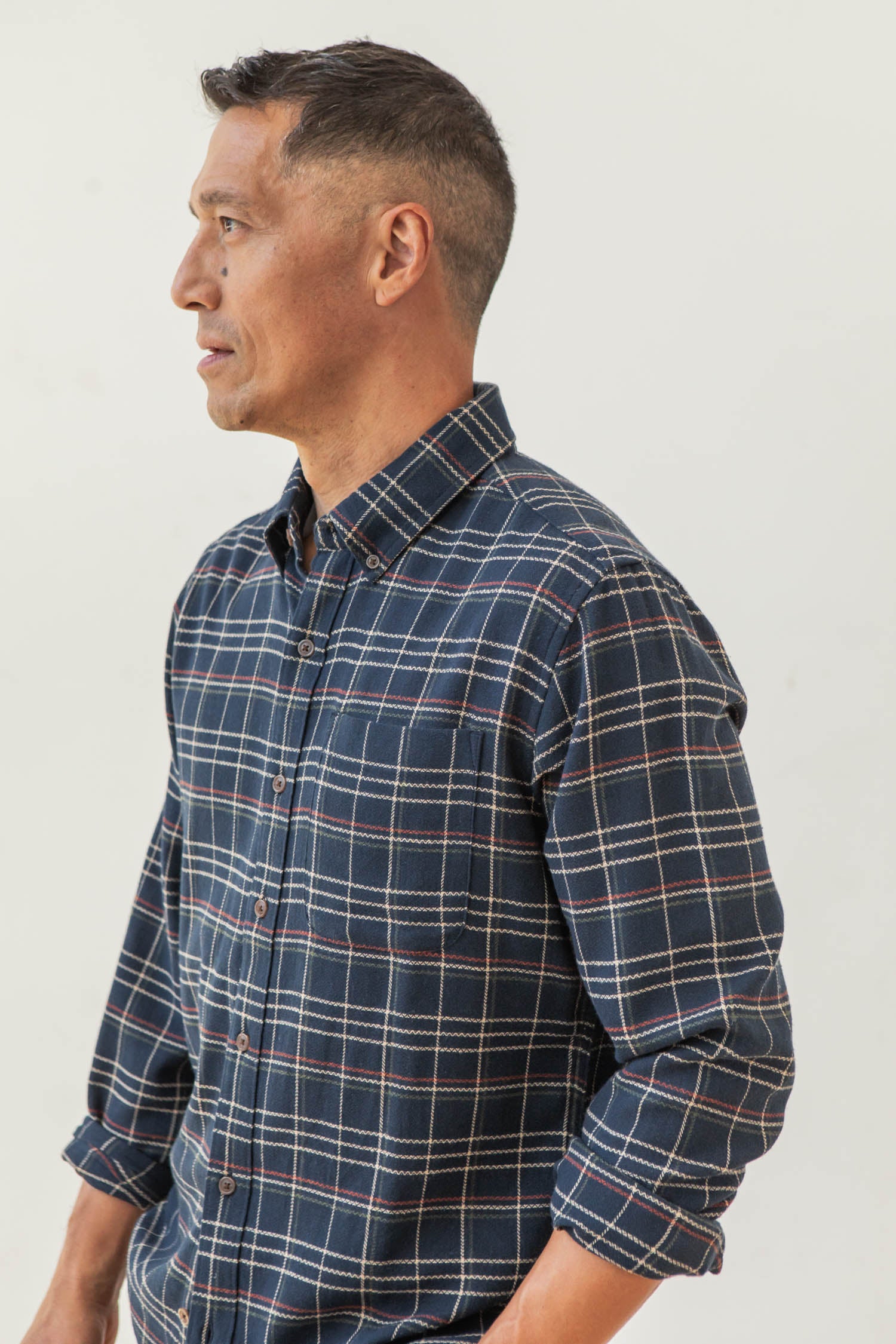 Sutton Slim Shirt / Dusk Herringbone Plaid