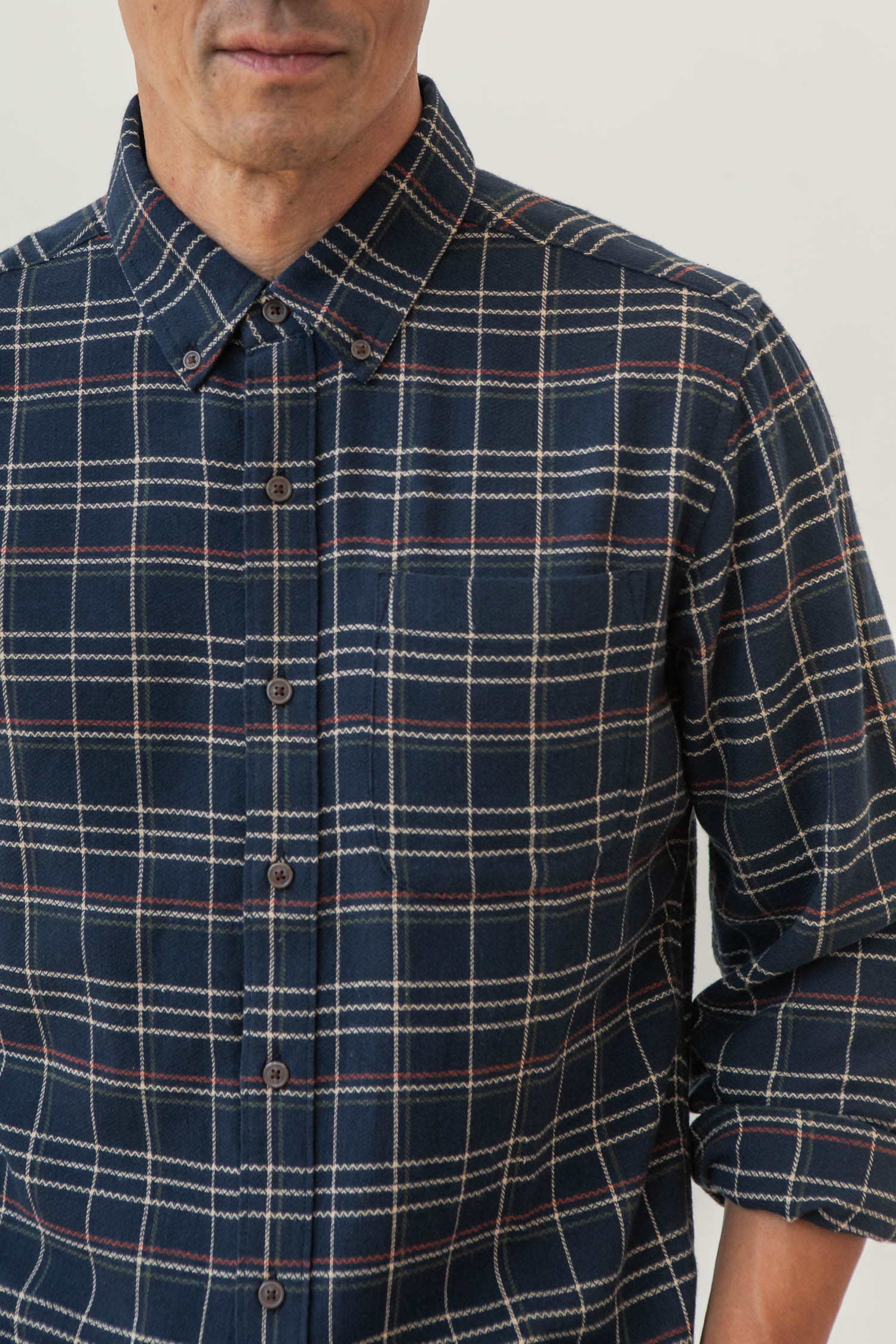 Sutton Slim Shirt / Dusk Herringbone Plaid