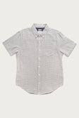 Jordan Slim Shirt / Ivory Grid Doublecloth